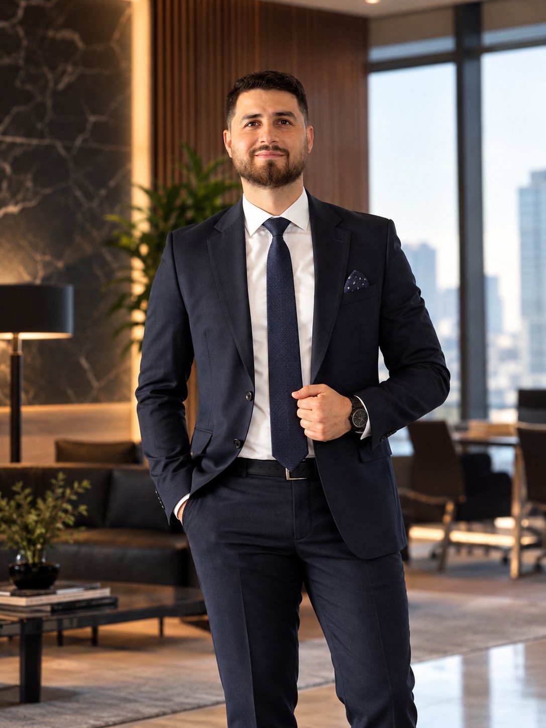 Attorney Mustafa Toprak in his office